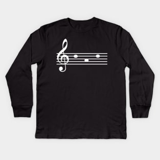 Dad Sheet Music Treble Clef Kids Long Sleeve T-Shirt